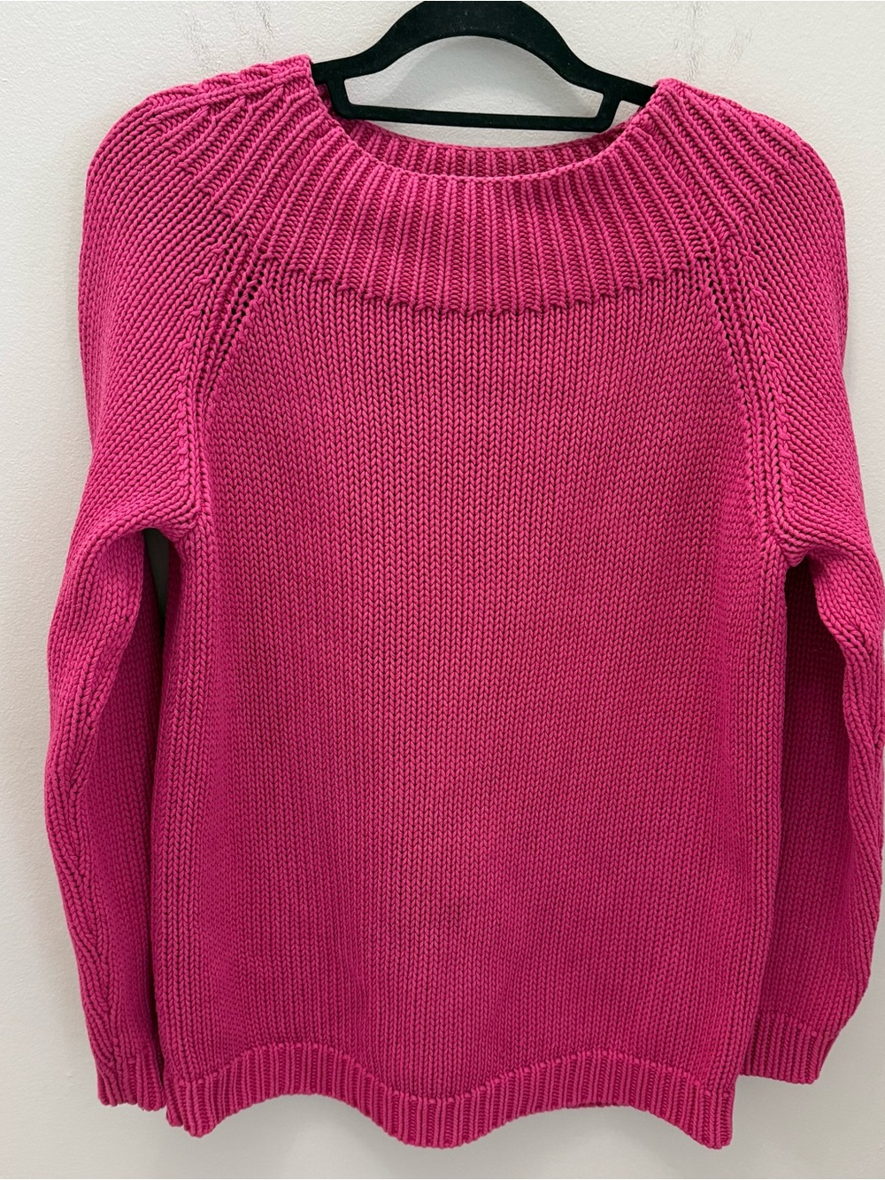 Classy Ralph Lauren Mock Neck Pink Chunky Cable Knit Sweater Women’s Size Large